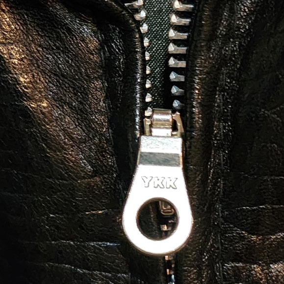 Vintage Saguaro Genuine Leather Croc-Embossed Black Jacket Y2K Style Size XL - Picture 14 of 15